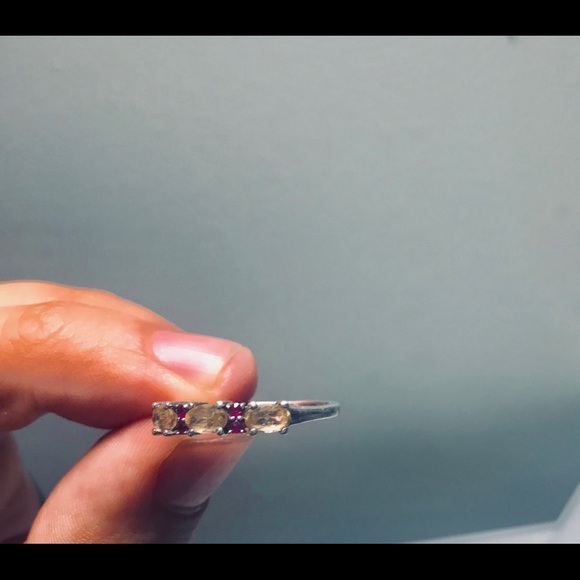 Ruby Ring with Imperial Topaz - Picture 6 of 7